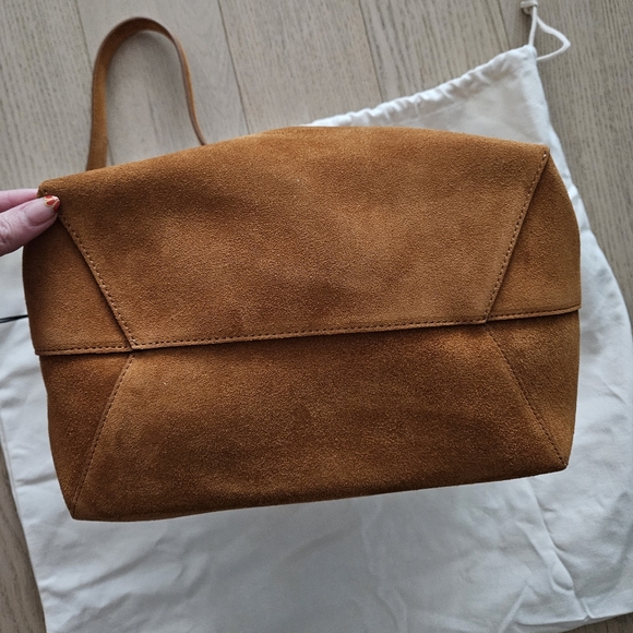 NWT! Mansur Gavriel Cuoio Everyday Cabas Suede Slouch Shoulder Bag Tote Boho - Picture 11 of 12
